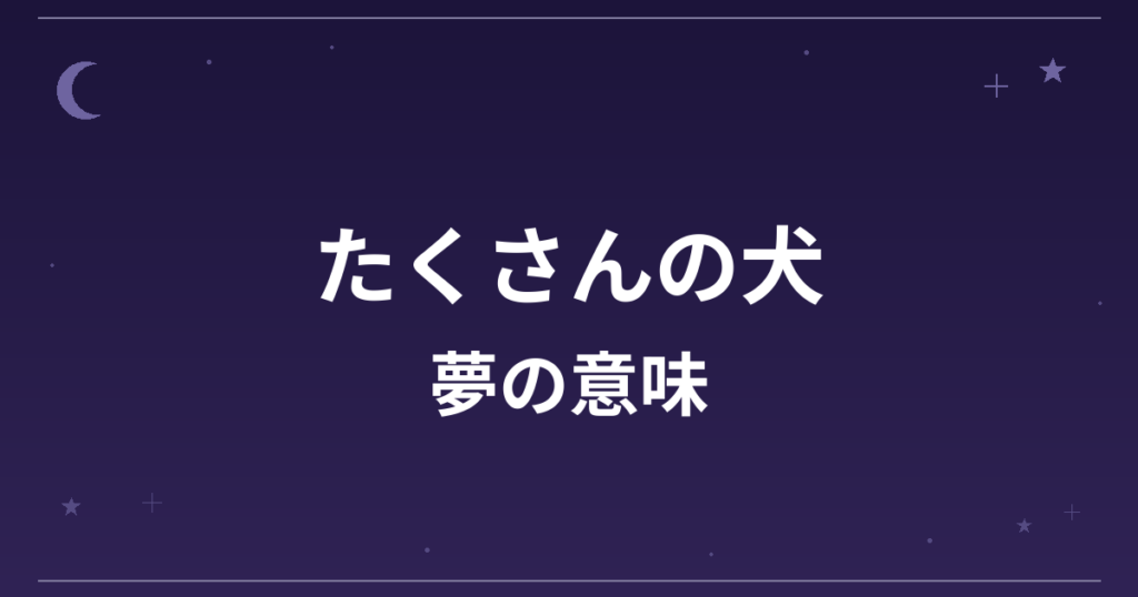【夢占い】たくさんの犬の夢の意味は？吉と対人運・仕事運への影響を解説
